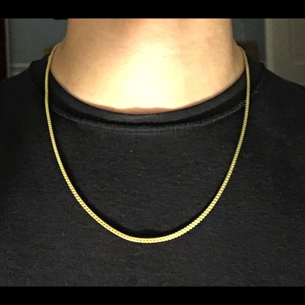 Gold Chain Vermeil Franco 22in 2mm .925 Italy